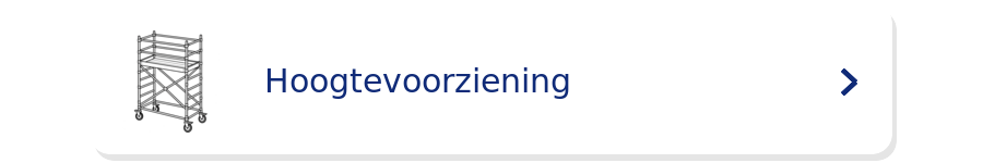 Witte navigatiebalk met pictogram van rek en tekst “Hoogtevoorziening” en een pijltje rechts.